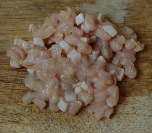 圆白菜裹虾肉末