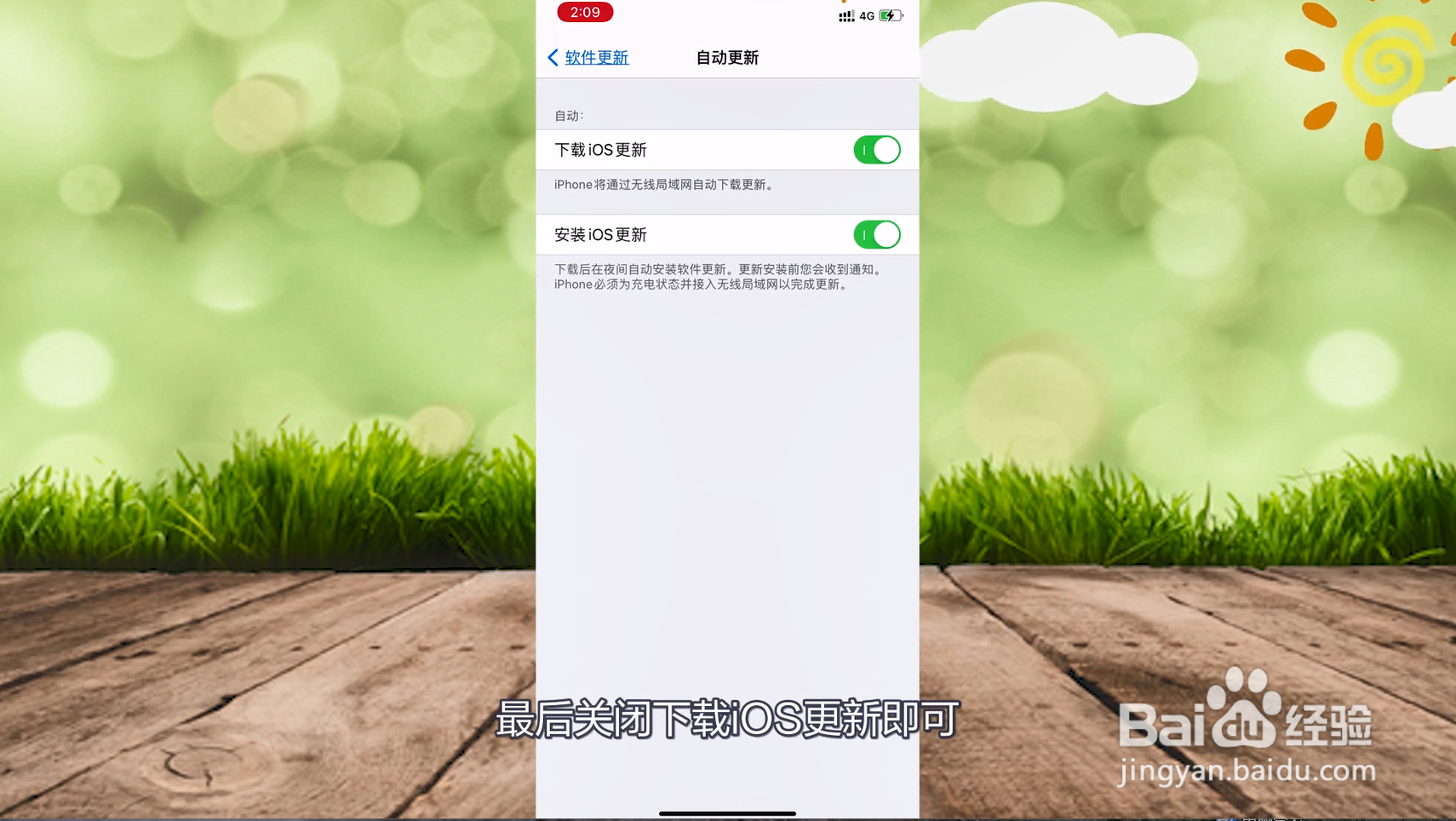 苹果怎么关闭自动更新