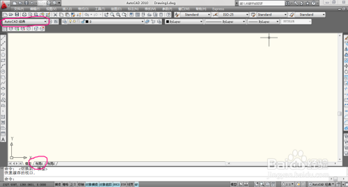 CAD布局视图下的图纸/模型切换及图形移动