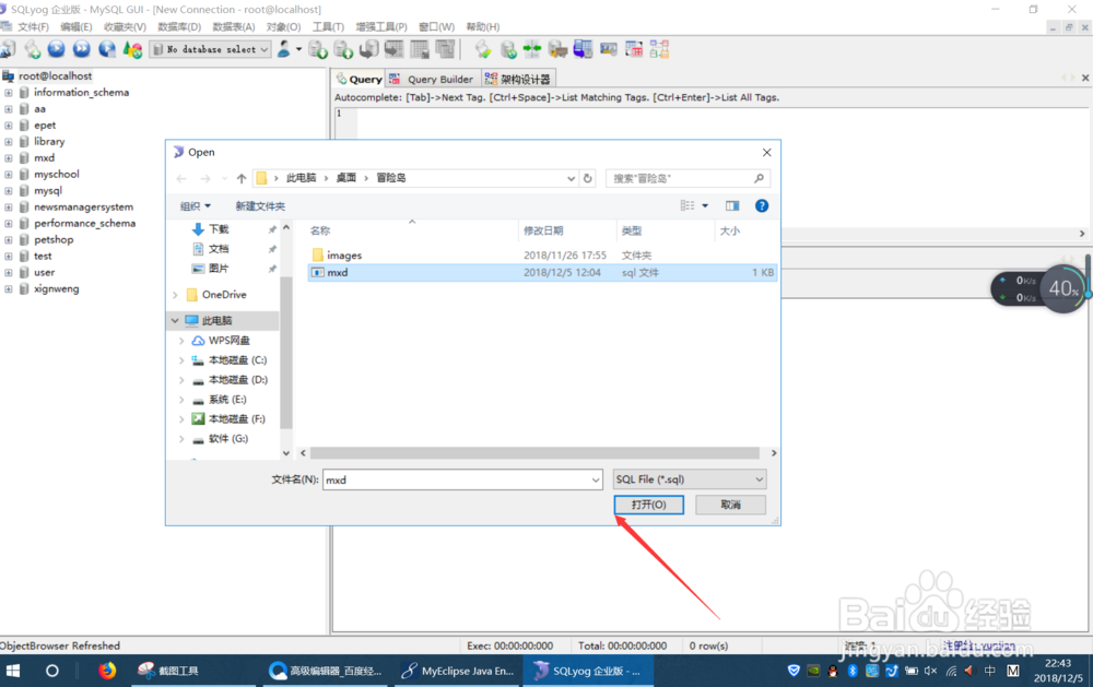 mysql如何在Sqlyog中导入数据库脚本