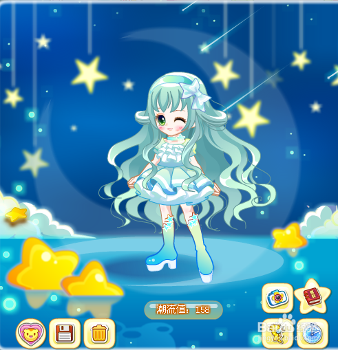 奥比岛水蓝女神卷发怎么搭配？