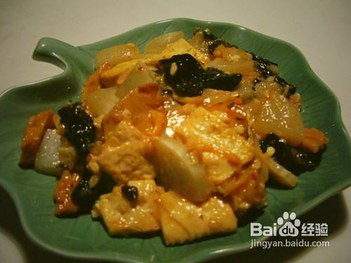 小言姐姐教你做山珍海味烹豆腐 百度经验