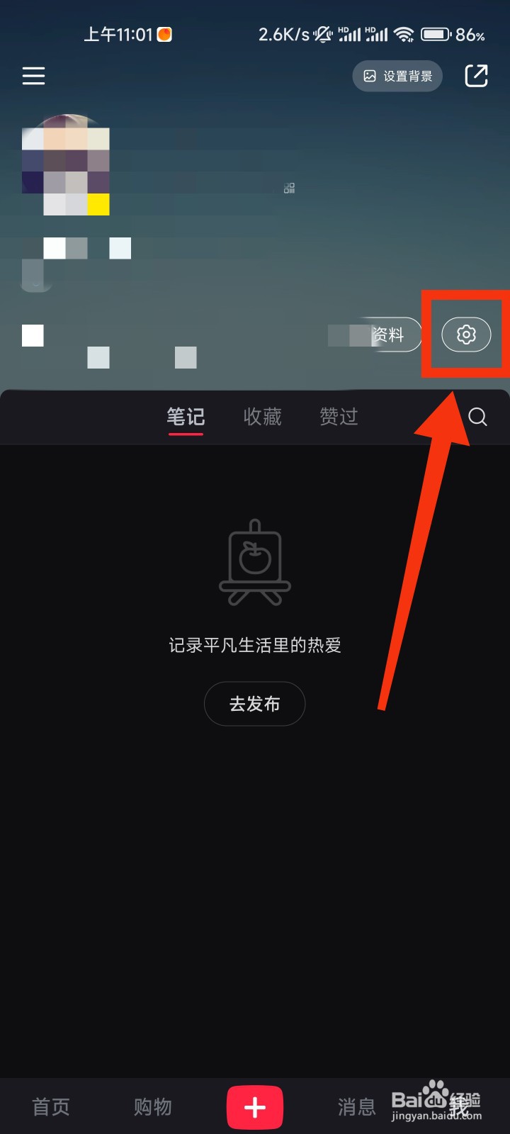 小红书的关注作者的更新在哪里