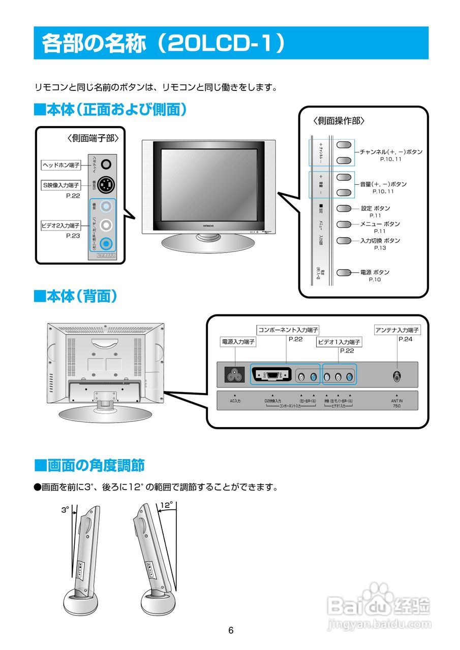 日立液晶电视20LCD-1/14LCD-1说明书:[1]