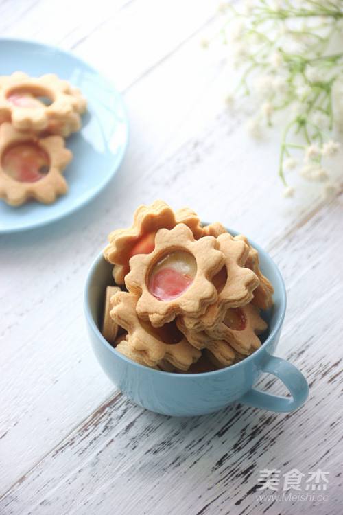 樱花彩色玻璃糖饼干