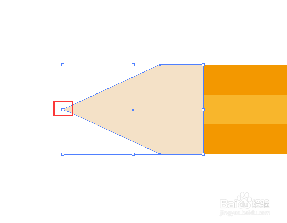使用AI 画一支彩色卡通铅笔