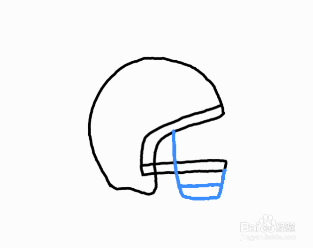 橄榄球头盔简笔画图片
