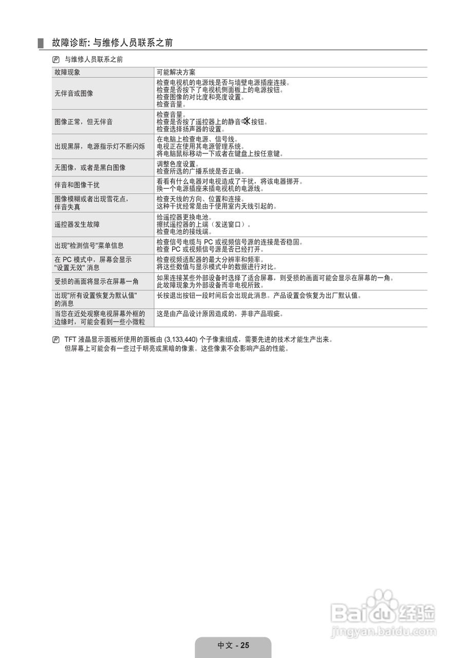 三星LA22B650T6液晶彩电使用说明书:[3]