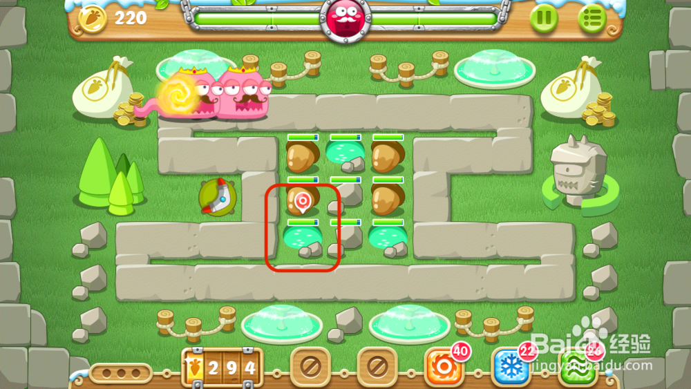 保卫萝卜2 地下庄园 D5关 金萝卜＋任务1