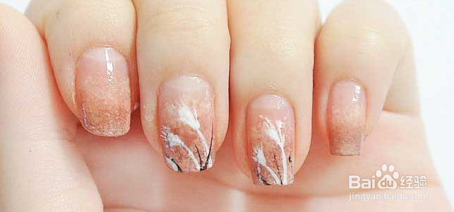 蒲公英美甲画法教程