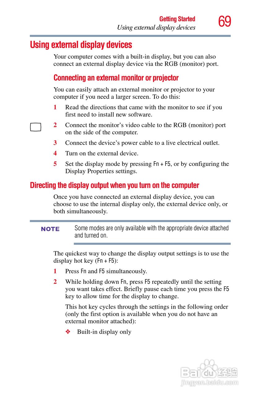 东芝NB300笔记本电脑使用说明书:[7]