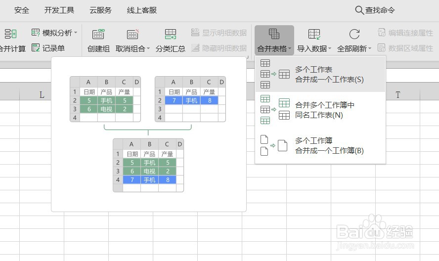 如何把多张表格合并成一张表格？