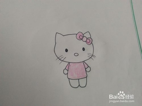 如何画一只卡通的凯蒂猫