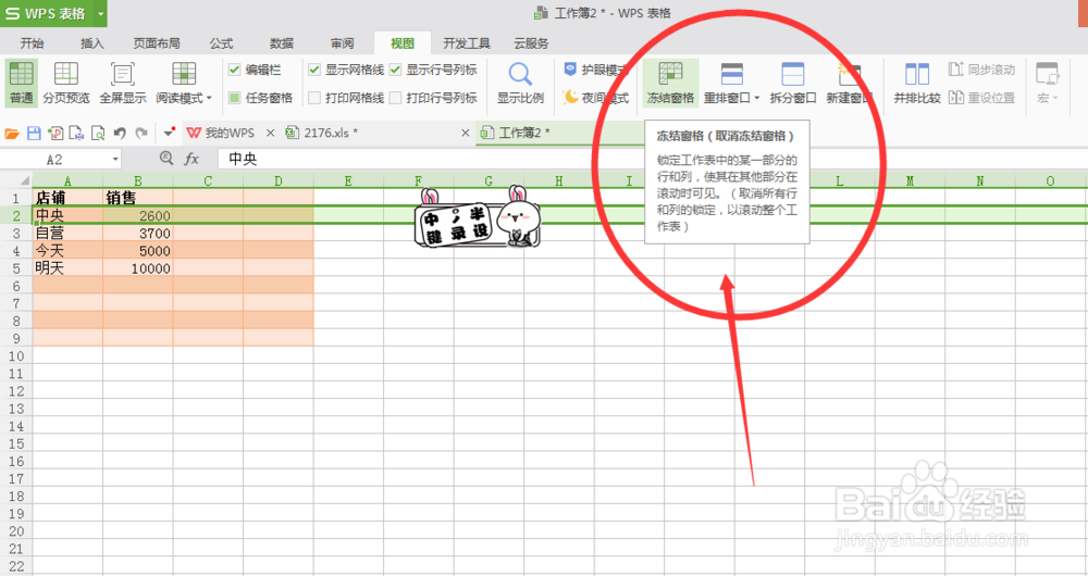 xls-如何冻结窗口呢