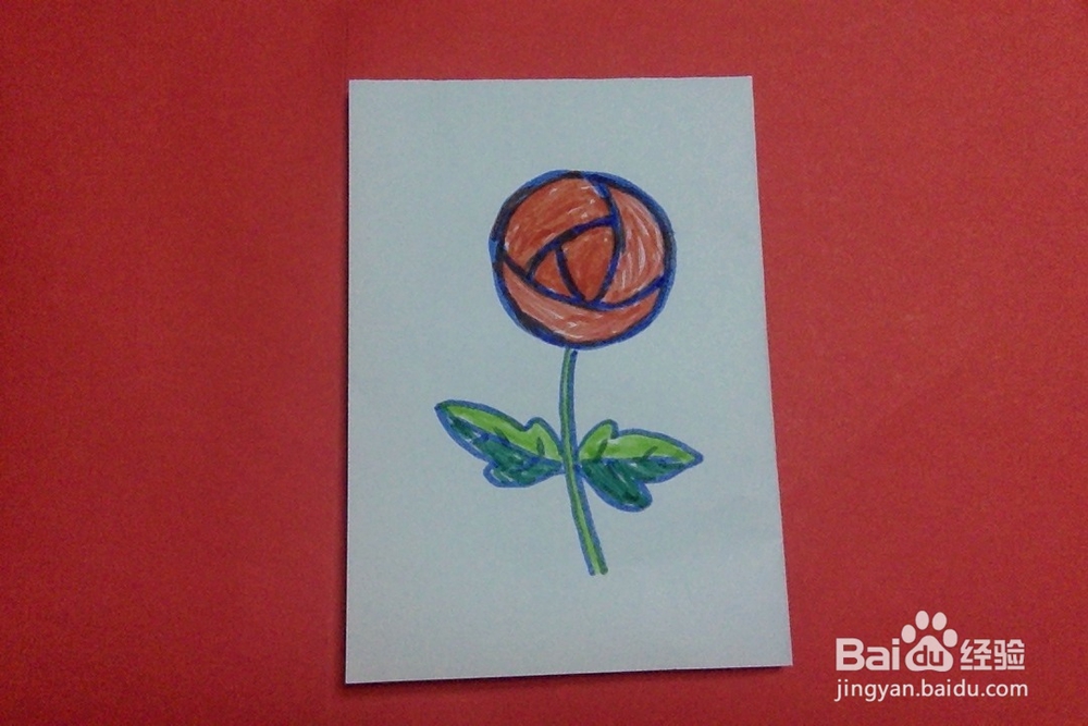 <b>儿童画怎么画玫瑰花的画法简单花朵儿3</b>