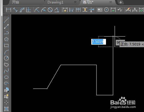 CAD2019怎样绘制有角度的图形