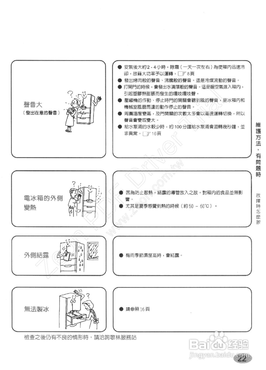歌林KR-H555型电冰箱使用说明书:[3]
