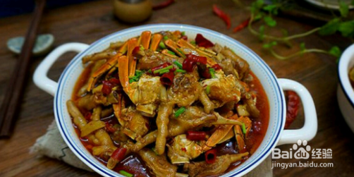 鸡爪蟹煲的做法和材料