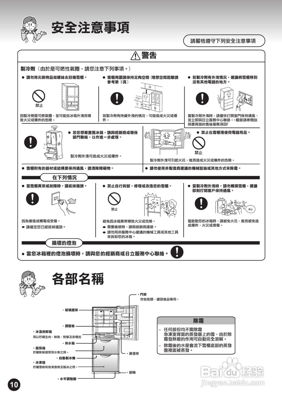 日立牌R-S37SUK型雪柜使用说明书:[1]