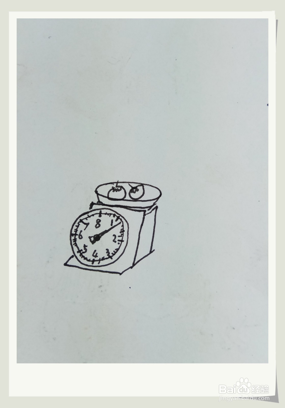 怎样画简笔画托盘称?