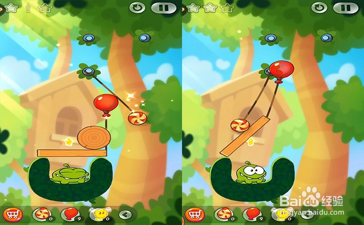 手机游戏割绳子2关卡1-9三星攻略