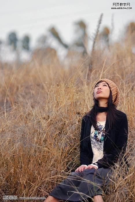 PS教程:非常喜欢的日系淡雅风格美女照片1