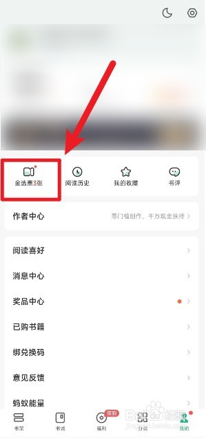 书旗小说怎么投金选票