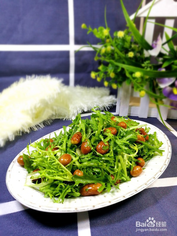 怎样做好吃简单的苔菜花生仁