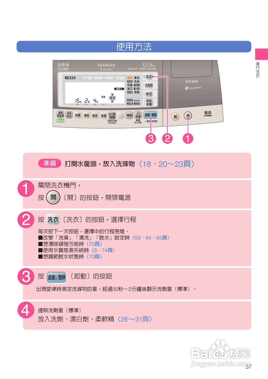 日立SF-BD3500TR洗衣机使用说明书:[4]