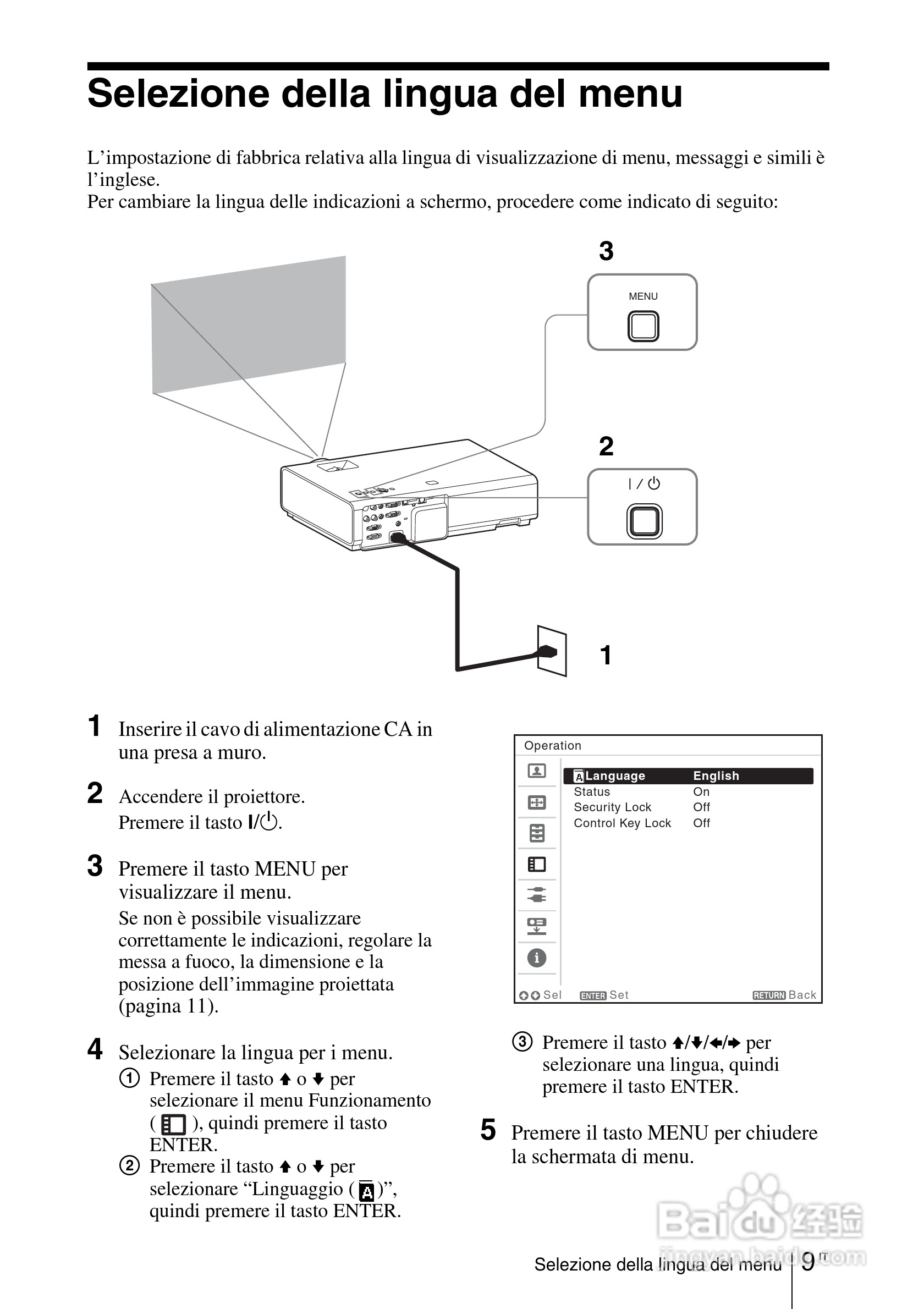 SONY VPL-EW275投影机说明书:[11]