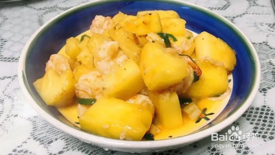 菠萝炒鲜虾仁