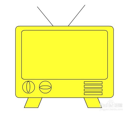 flash如何绘制一台老式电视机