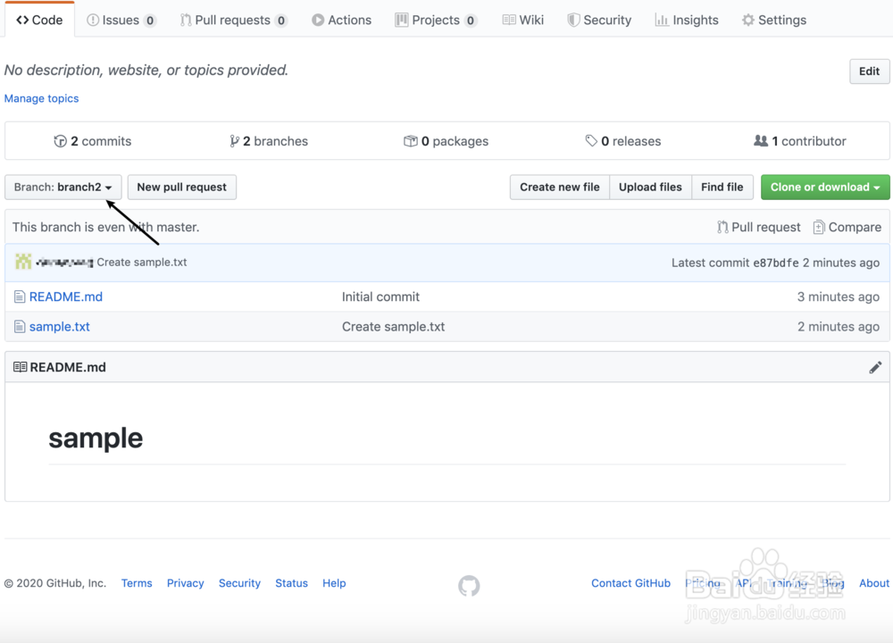 如何在github里为仓库创建新的分支