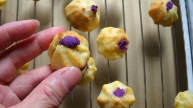 紫薯卡仕达泡芙的做法
