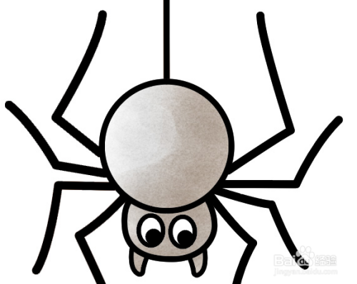 如何画卡通蜘蛛?