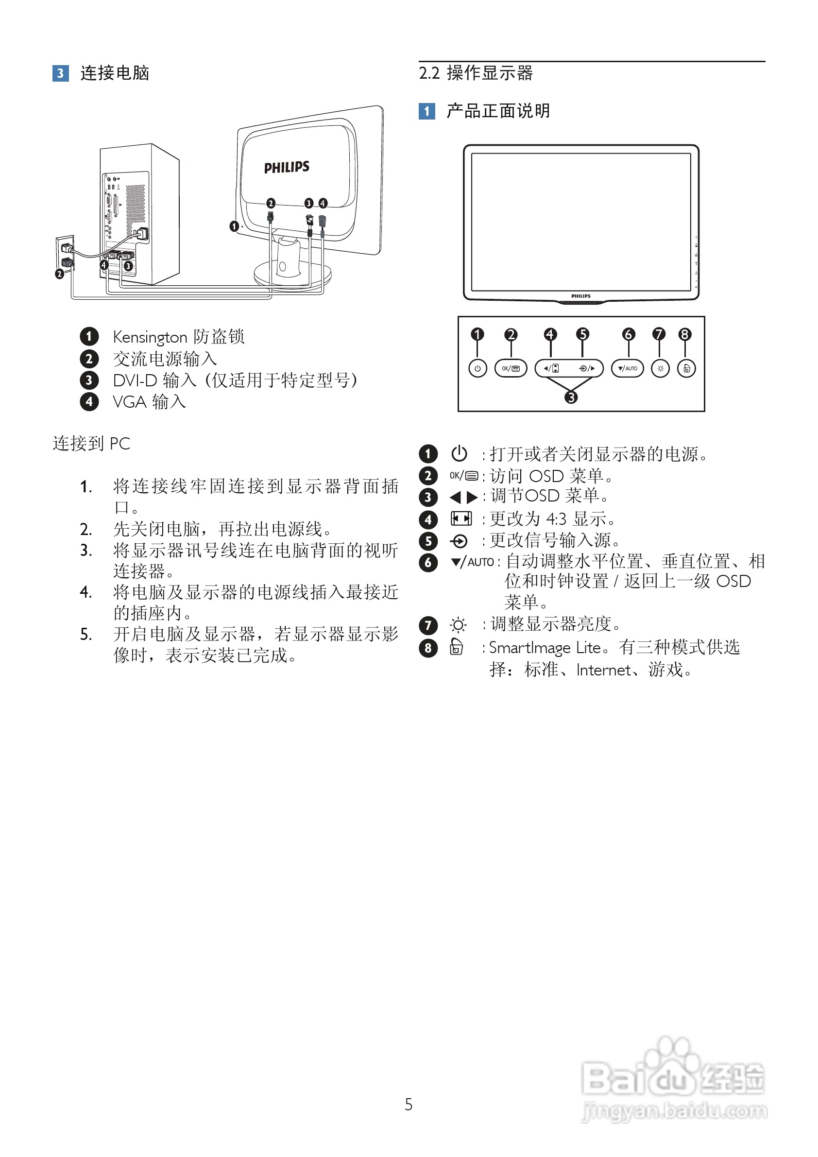 飞利浦190E2FB/93液晶显示器使用说明书:[1]