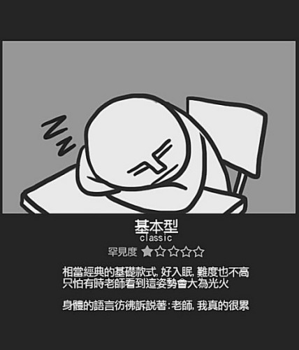 上课睡觉十三式