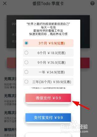 番茄todo如何进行微信充值