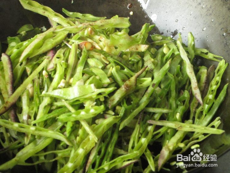 辣炒眉豆丝的做法
