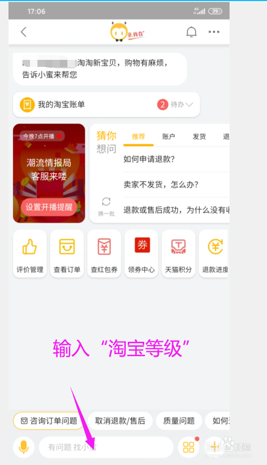 怎样查看淘宝等级