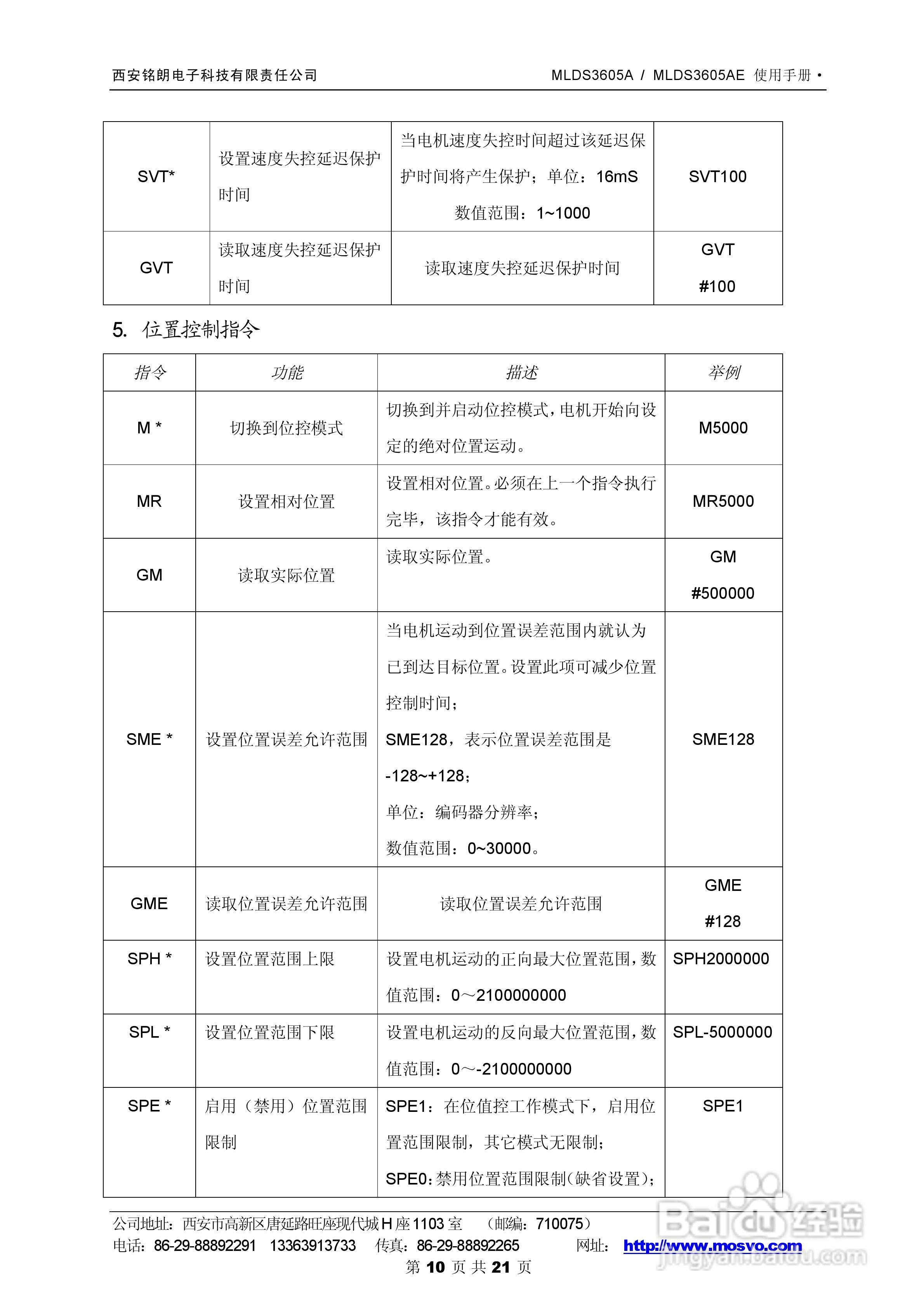 铭朗科技MLDS3605A直流伺服驱动器说明书:[2]