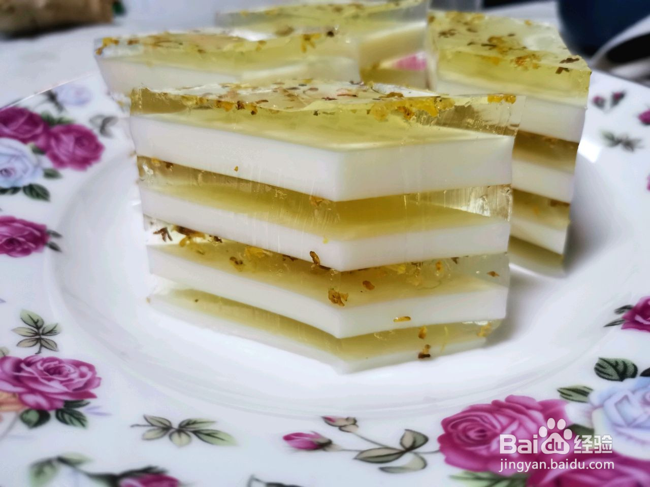 椰奶水晶桂花糕的做法