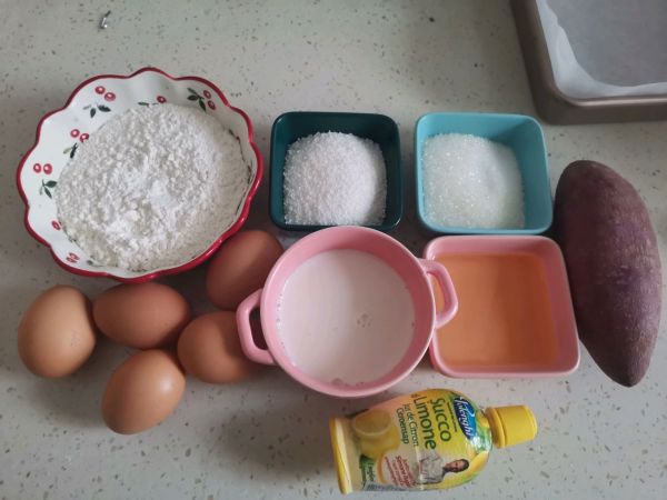 椰香紫薯夹心蛋糕