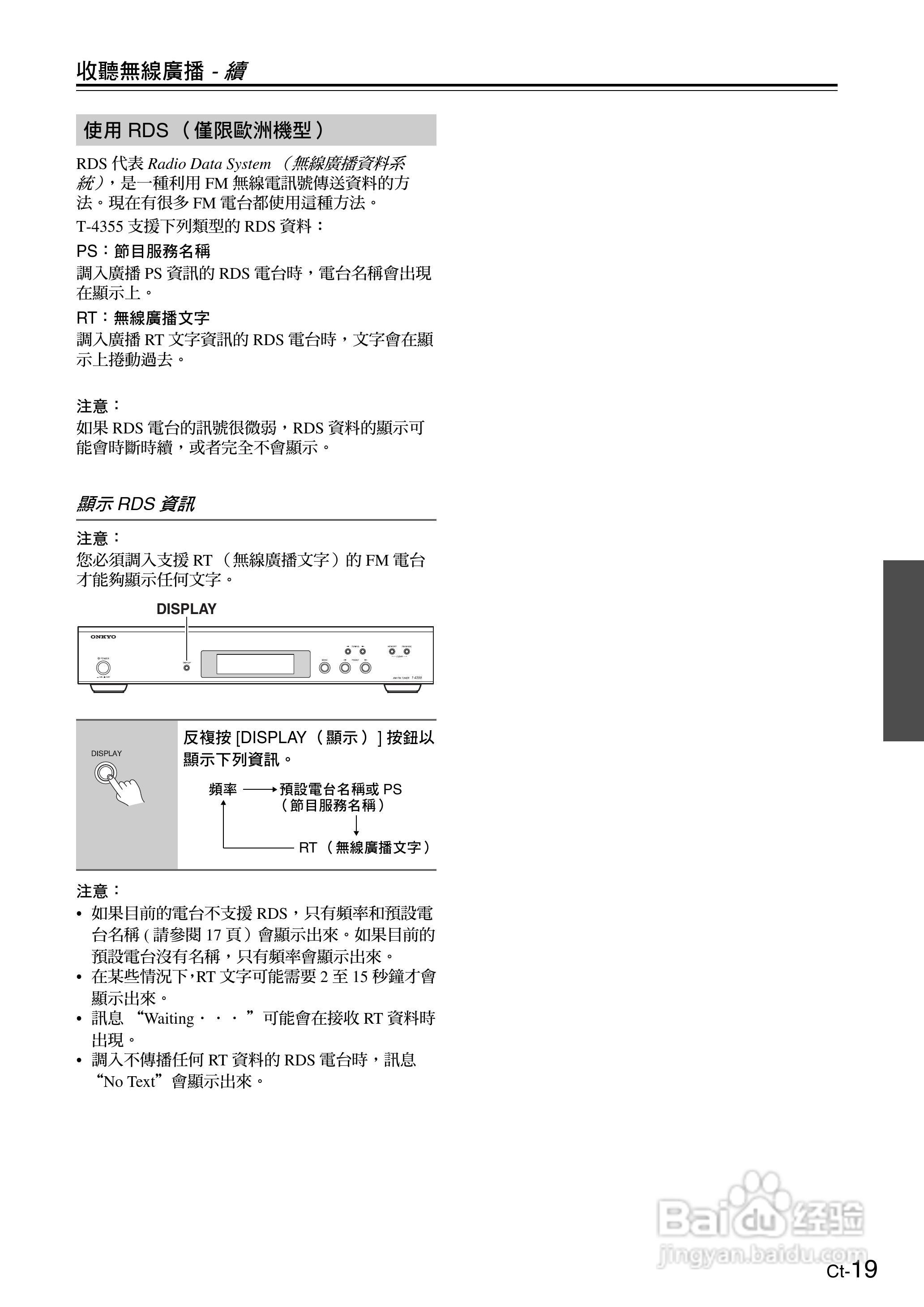 ONKYO AM/FM调谐器T-4355使用手册:[2]