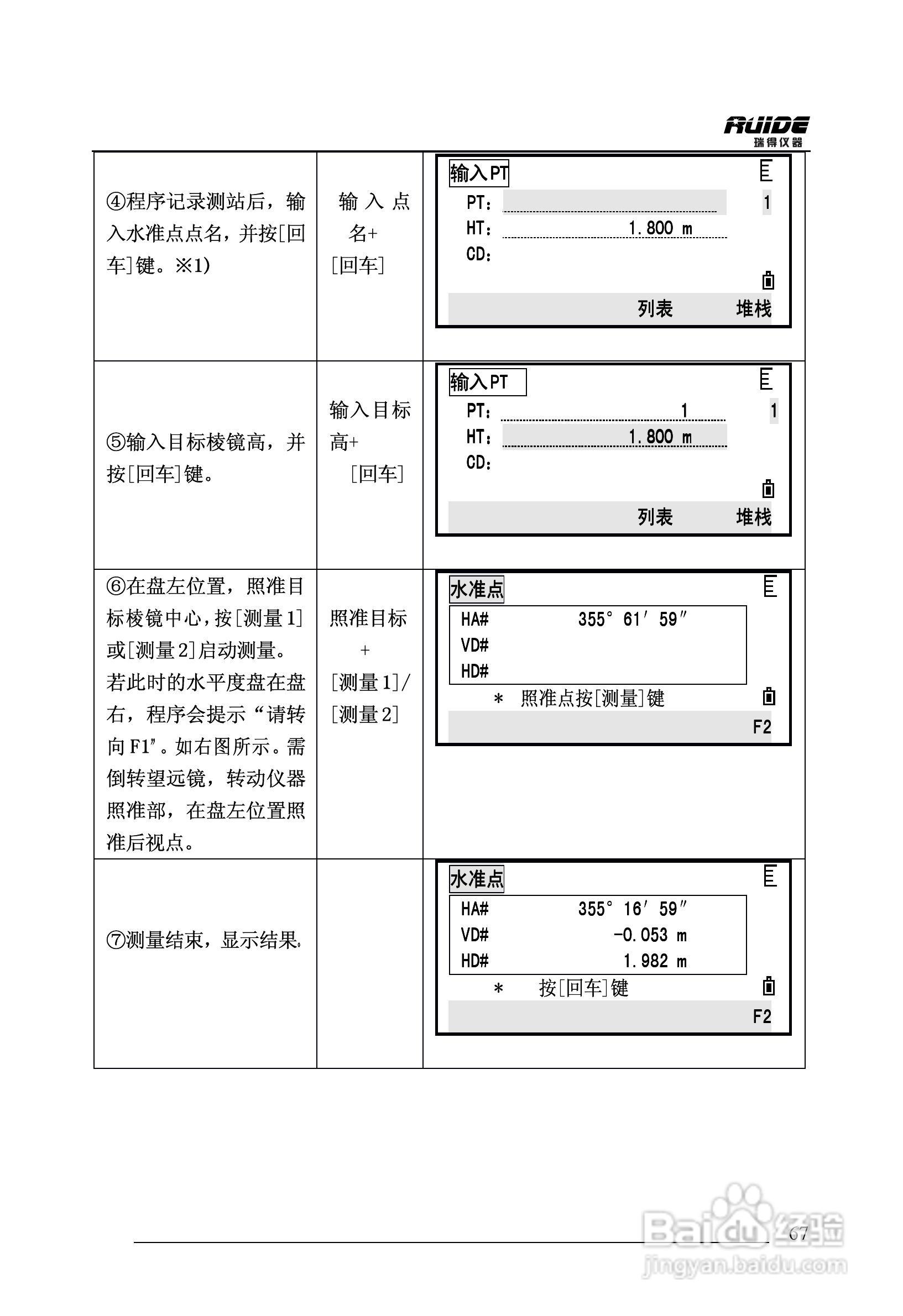 瑞得RTS-862/5R全站仪说明书:[7]