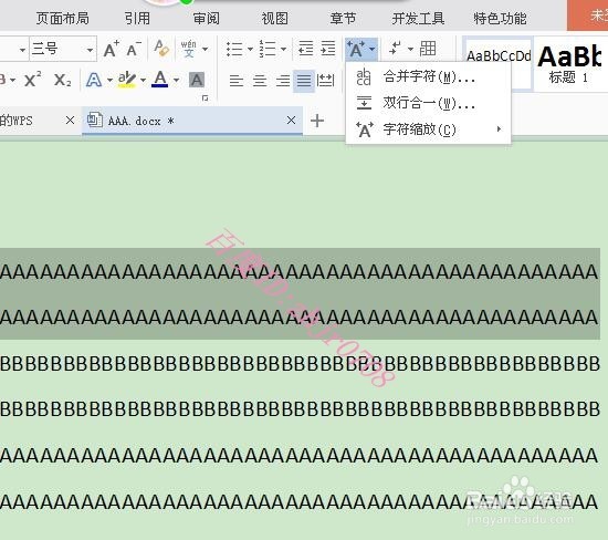 WPS文字如何设置双行合一