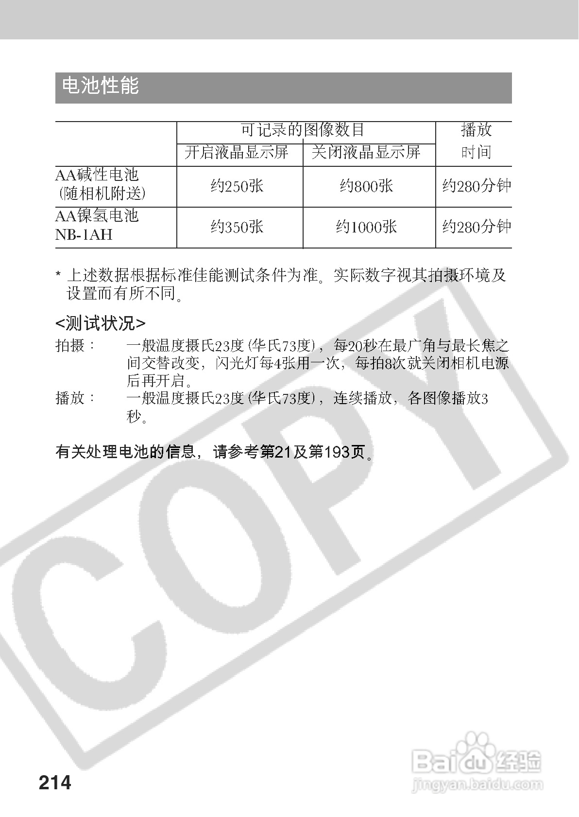 佳能PowerShot A70数码相机使用说明书:[22]