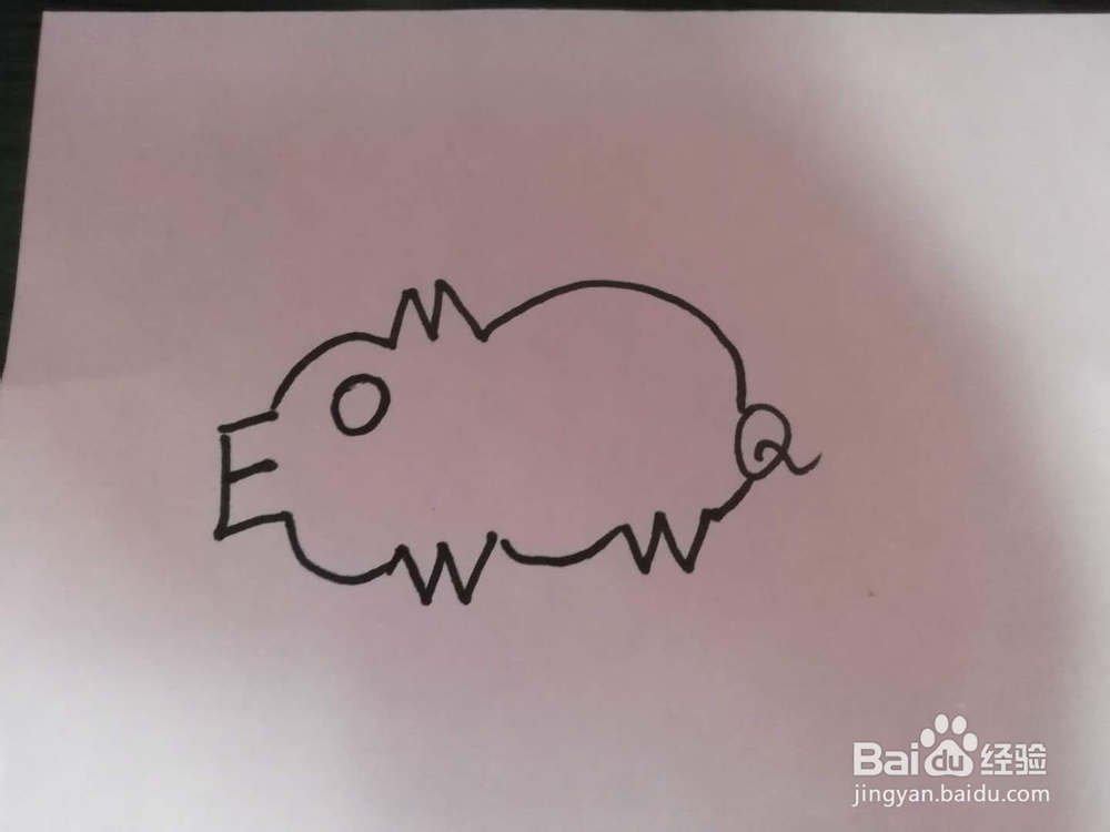 用英文字母画小猪的方法