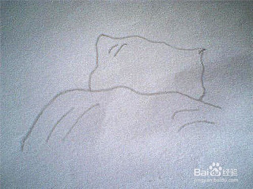 简笔画被子和枕头