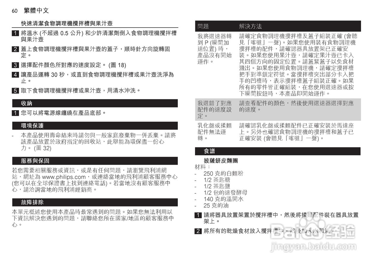 飞利浦HR7770榨汁机使用说明书:[6]